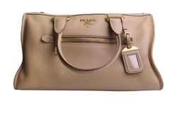 Zip Tote Bag, leather, beige, 3*, S/AC, MII